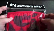 Bathing Ape BAPE 2016 Red Color Camo Face Mask Unboxing