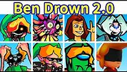 Friday Night Funkin': Ben Drown [Mic Of Time] Chapter 2 FULL GAME + All Codes [FNF Mod/Creepypasta]