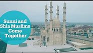 Sunni and Shia muslims come together in Azerbaijan's Heydar Mosque