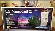 Large LG NanoCell 8K ULTRAHD 75 inch TV 2020 Unboxing: My first NanoCell TV