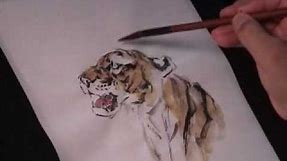 How to Draw a Roaring Tiger in Chinese Brush Painting