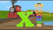 Learn about the Letter X and Colors - The Alphabet Adventure With Alice And Shawn The Train