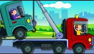 Tow Truck Song | Vehicles Song | Car Rhymes For Kids And Childrens