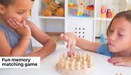 Wooden Memory Chess Board Game: Color Memory Matching Brain Teasers Game for Kids Age 3-12 - Toddler Learning Activities Educational Toys - Montessori Toys for 3 4 5 6 7 8+ Year Old Boy Girl Gift