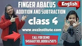 Finger Abacus | Abacus Class 4 | English | Unbelievably Fast Calculations By Small Kids