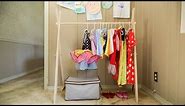 DIY Wooden Clothing Rack for Dress Up Clothes