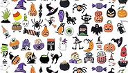 Ceenna 100 Pcs Enamel Pins Bulk Cute Skull Ghost Pumpkin Black Cat Lapel Pins Punk Spooky Brooches Pins Backpack Accessories for Clothes Bags Gifts