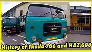 History of Skoda 706 and KAZ 608 Kolhida. Classic Semi Trucks of the 1960s.