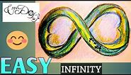 How To Draw An Infinity Sign Step By Step For Beginners | Easy Infinite Sign Drawing Tutorial