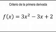 Criterio de la primera derivada | Ejemplo 1
