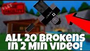 20 Brokens in 2 minutes! | Flee The Facility Broken Hammer Compilation