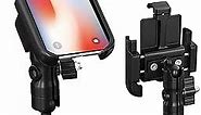 GUB Metal Motorcycle Phone Mount 360°Rotating All-Aluminum Alloy Bike Phone Mount, Universal Handlebar Bicycle Cell Phone Holder Suitable for iPhone 11 12 Pro Max Note20 and 4.7"- 6.8" Cellphone