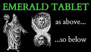 What is the Emerald Tablet of Hermes Trismegistus - Origins of Alchemy and Hermetic Philosophy