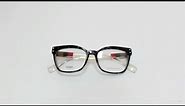 Fendi Eyeglasses Model- FF0084 Color-E8M Crystal Havana/Brown/Red Stripes/Clear