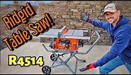 Ridgid 10" R4514 Pro Jobsite Table Saw W/ Stand - Unboxing, Assembly, and Review