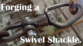 Making a forge-welded swivel-shackle.