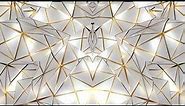 White and Gold Crystal Abstract Moving Background