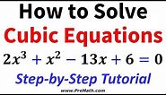 How to Solve Advanced Cubic Equations: Step-by-Step Tutorial