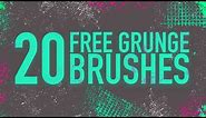 20 FREE Grunge Brushes For Photoshop | Free Assets And Elements