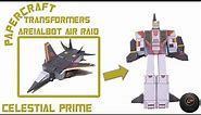 HOW TO MAKE PAPER TRANSFORMER AIR RAID superion part 4 tutorial transformable