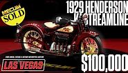 SOLD for $100,000 1929 Henderson KJ Streamline // Mecum Las Vegas Motorcycles 2024