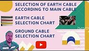 How to Select Earth Cable Size | Earth cable selection according to main cable