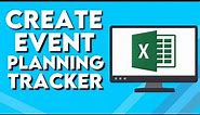 How To Create Event Planning Tracker on Microsoft Excel