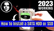 How to Install a SATA Hard Drive or SSD - Windows 10/11 2024 Working Tutorial