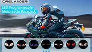 LED Iron Man backpack waterproof 3D hard shell mortocycle backpack helmetbag for riders