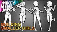 CUTE ANIME GIRL POSES FROM BASIC SHAPES (How To Draw)