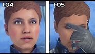 Mass Effect Aandromeda - Foster Addison "My Face Is Tired" Patch 1.05 Comparison