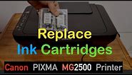 Canon PIXMA MG2500 Ink Cartridge Replacement.