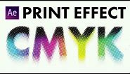 After Effects Print Effect Tutorial | CMYK Color Halftones