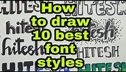 How to draw different font styles | Lettering