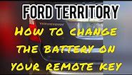 Changing The Battery On A 2008 Ford Territory Remote Key
