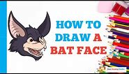 How to Draw a Bat Face: Easy Step by Step Drawing Tutorial for Beginners