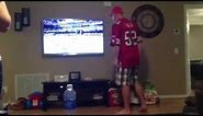 Super Bowl: 49ers fan reaction. Losing it! FUNNY!