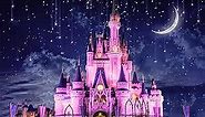 Castle Backdrop 8x6ft Beautiful Castle Night View Photography Background for Children and Girl Birthday Party Photo Video Shooting Props YL067