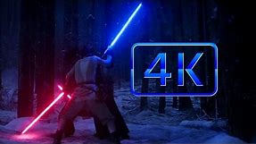 Star Wars: Episode VII The Force Awakens - Finn & Rey Vs. Kylo Ren [4K 60fps]