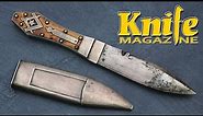 Antique Masonic Guardless Coffin Bowie Knife with Civil War History