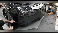 3m Gloss Black Metallic Wrap - Acura TLX colorchange vinyl wrap install