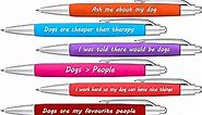 10 Pcs Pet Lovers Pens Funny Phrase Cat Dog Lovers Ballpoint Pens Cute Gifts Black Ink Writing Pens for Cat Dog Lovers Pet Owners Coworkers Kids Students Office Supplies (Dog Lovers)