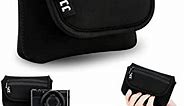 JJC Compact Digital Camera Pouch Case for Sony RX100 VI V IV III II Fujifilm Fuji XF10 Olympus TG-5 TG-4 TG-3 Canon G7X Mark II SX720 Panasonic TS30 Ricoh GR II up to 4.4 * 2.6 * 1.5" -Black