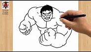 Hulk Drawing Easy | How to Draw The Incredible Hulk Step by Step | Angry Hulk Face Sketch