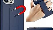 Varikke iPhone 13 Pro Max Case, Magnetic Multi-Functional Stand, Slim Silicone Protective Kickstand, Dark Blue