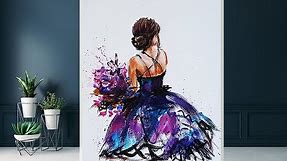 Ballerina Abstract painting/ Acrylic /Tutorial/ Step by Step/ MariArtHome