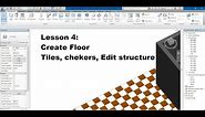 Lesson 4 : Create floor in Revit - Tiles, Checker flooring, Structure edit
