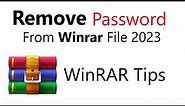 How To Remove Password From Winrar File | RAR file password unlocker |Remove Password From rar File