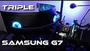Samsung Odyssey G7 Triple Screen Ceiling Mounted Adjustable Stand