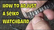 How to Adjust a Seiko Watchband Link the Easy Way - Closeup and HD!
